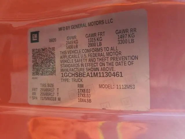 2021 CHEVROLET COLORADO