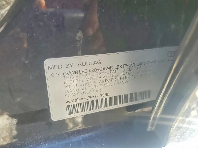 2015 AUDI A4 PREMIUM PLUS  