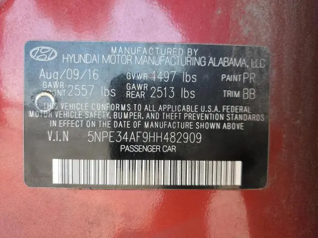 2017 HYUNDAI SONATA SPORT  