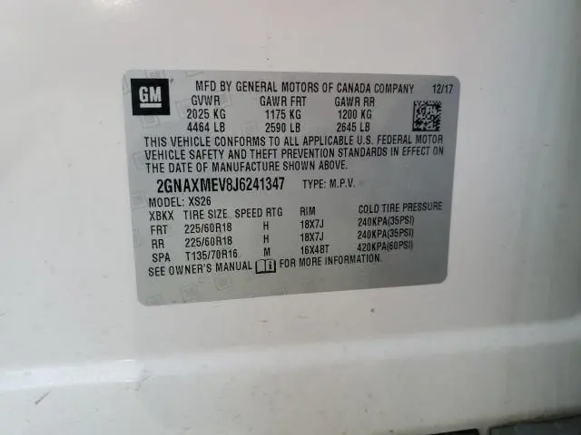 2018 CHEVROLET EQUINOX PREMIER  