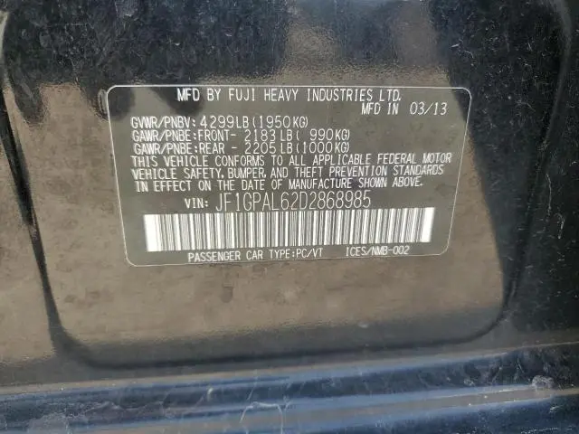 2013 SUBARU IMPREZA SPORT PREMIUM  