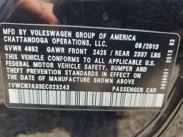 2014 VOLKSWAGEN PASSAT SEL  