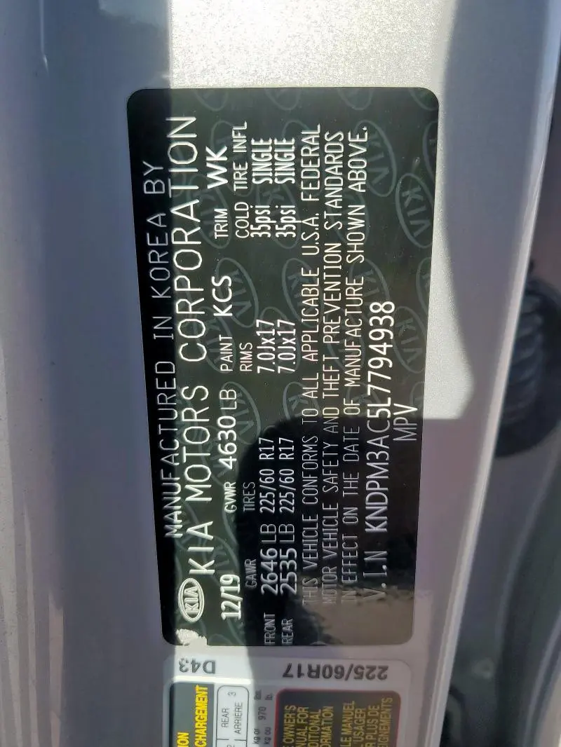 2020 KIA SPORTAGE LX  