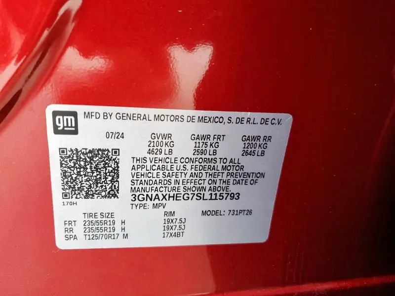 2025 CHEVROLET EQUINOX LT  