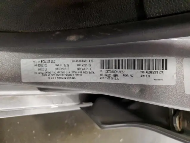 2016 CHRYSLER 200 LIMITED  