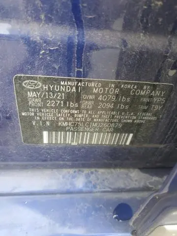 2021 HYUNDAI IONIQ SE