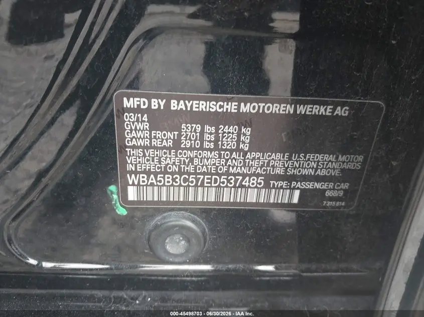 2014 BMW 535I XDRIVE
