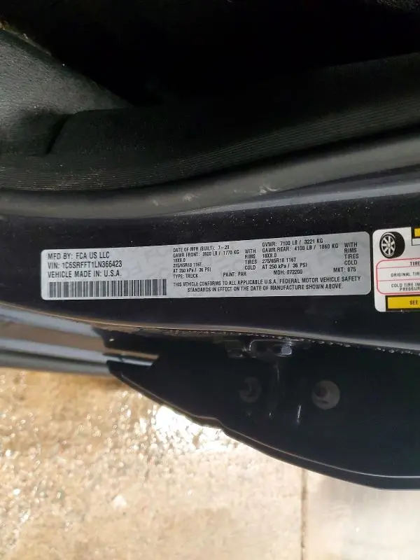 2020 RAM 1500 BIG HORN/LONE STAR  