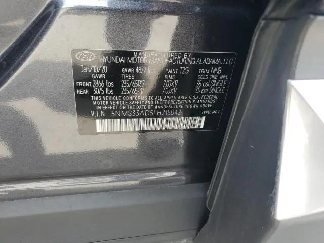 2020 HYUNDAI SANTA FE SEL  
