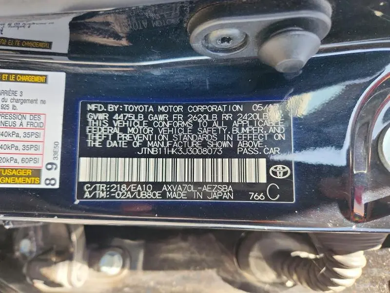 2018 TOYOTA CAMRY SE  