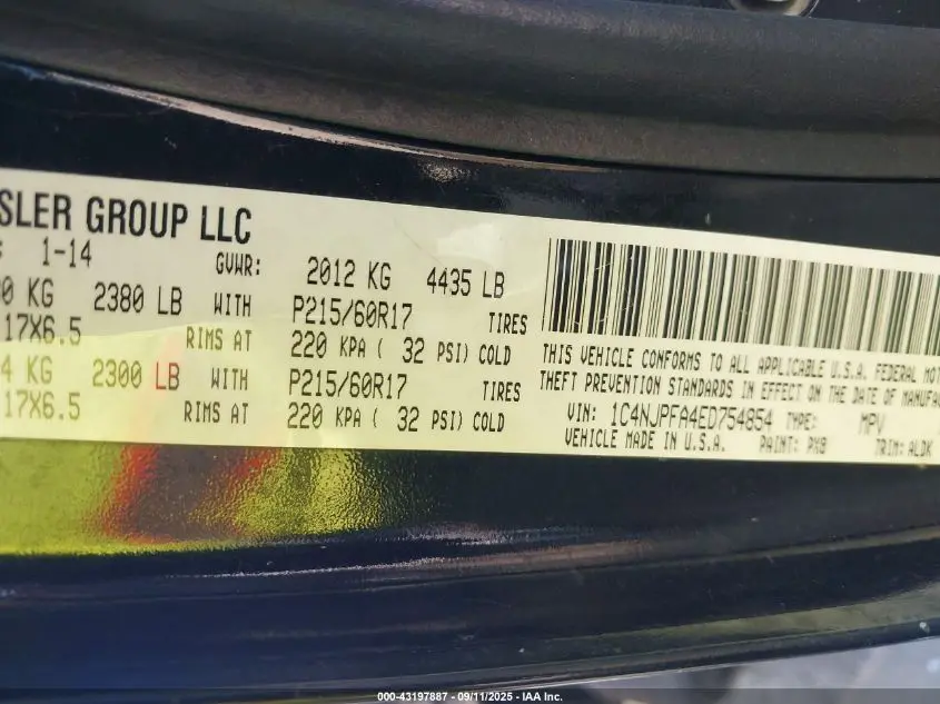 2014 JEEP PATRIOT HIGH ALTITUDE