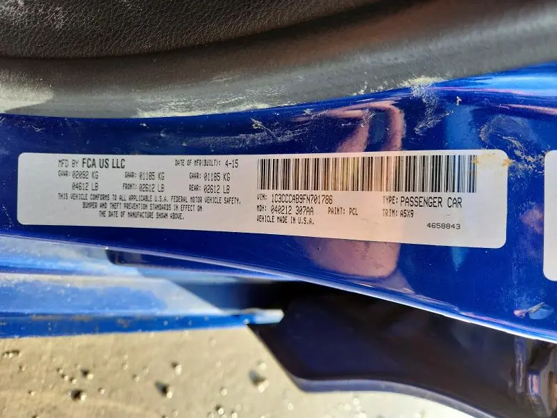 2015 CHRYSLER 200 LIMITED  