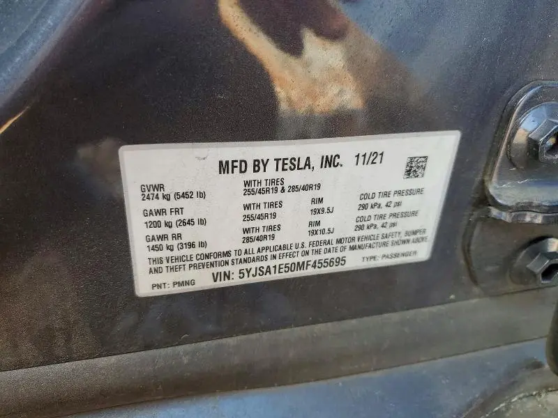 2021 TESLA MODEL S   