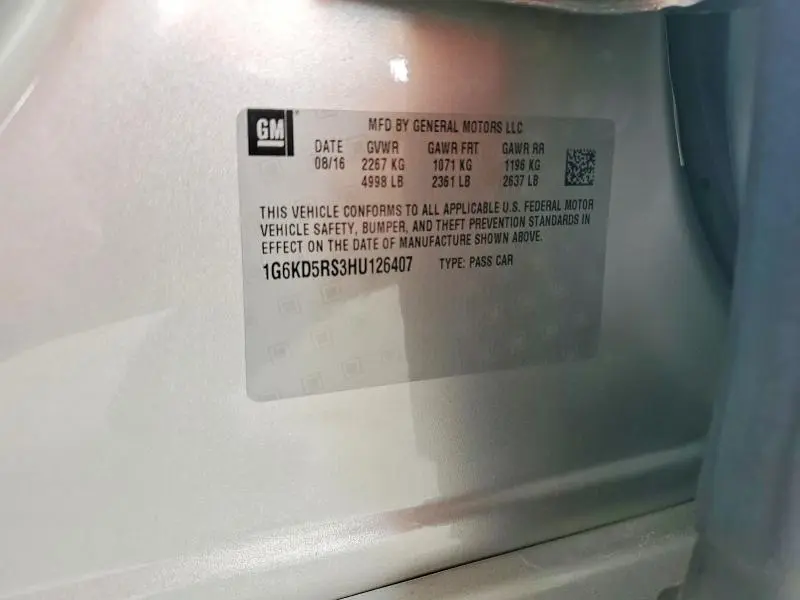 2017 CADILLAC CT6 LUXURY  