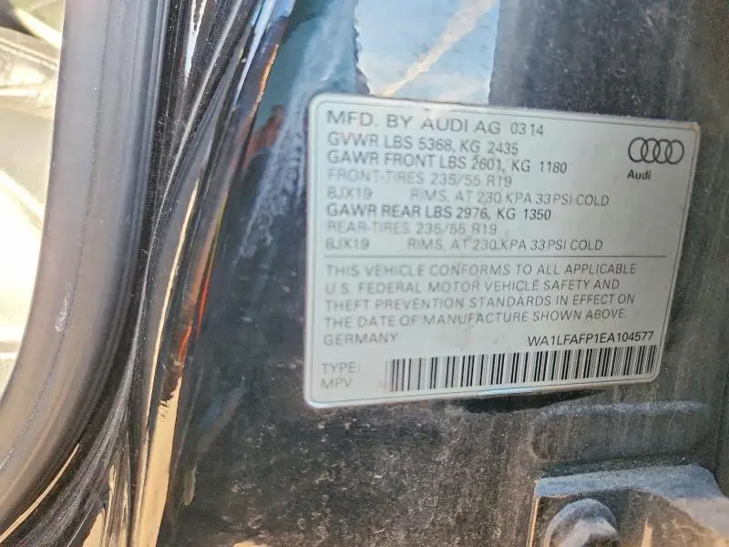 2014 AUDI Q5 PREMIUM PLUS  