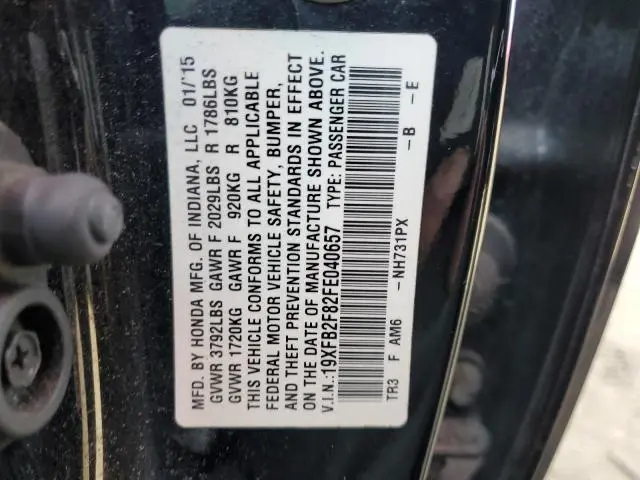 2015 HONDA CIVIC EX  