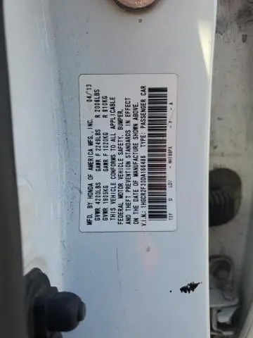 2013 HONDA ACCORD LX  