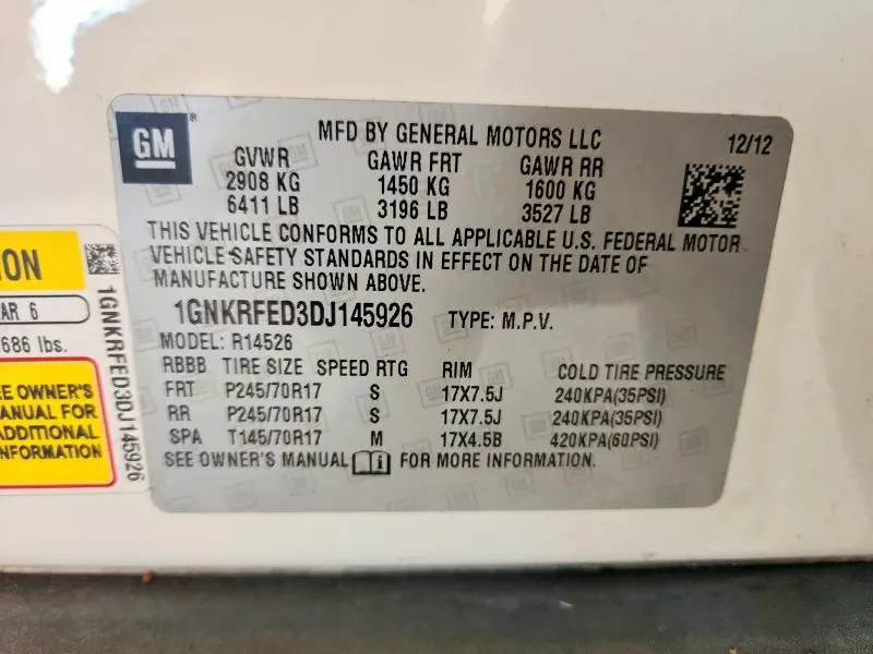 2013 CHEVROLET TRAVERSE LS  