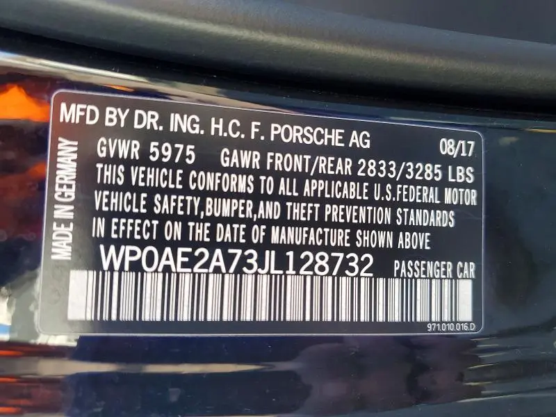 2018 PORSCHE PANAMERA 4 E-HYBRID  