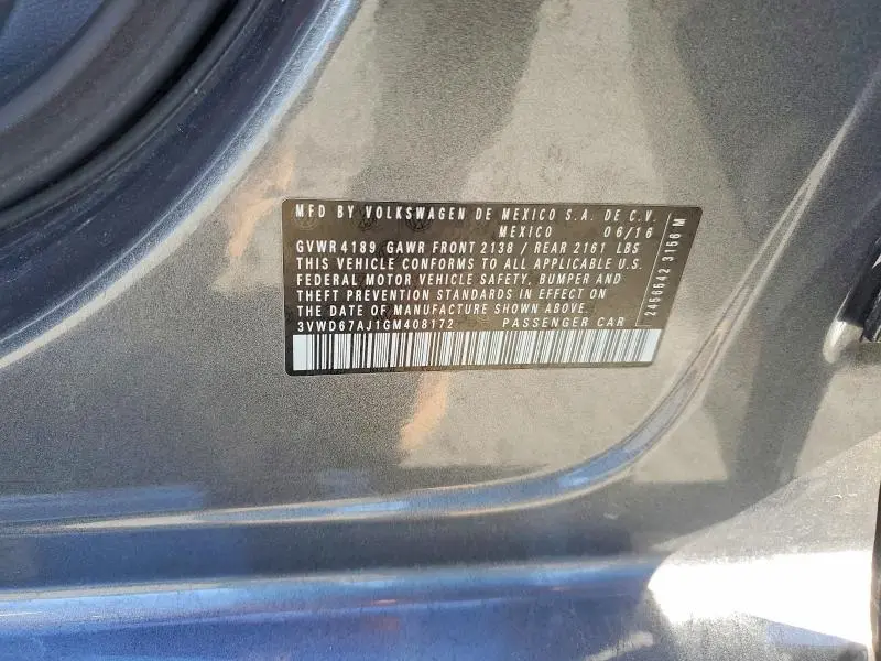 2016 VOLKSWAGEN JETTA SE  