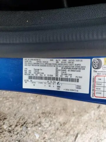 2019 FORD FIESTA SE  