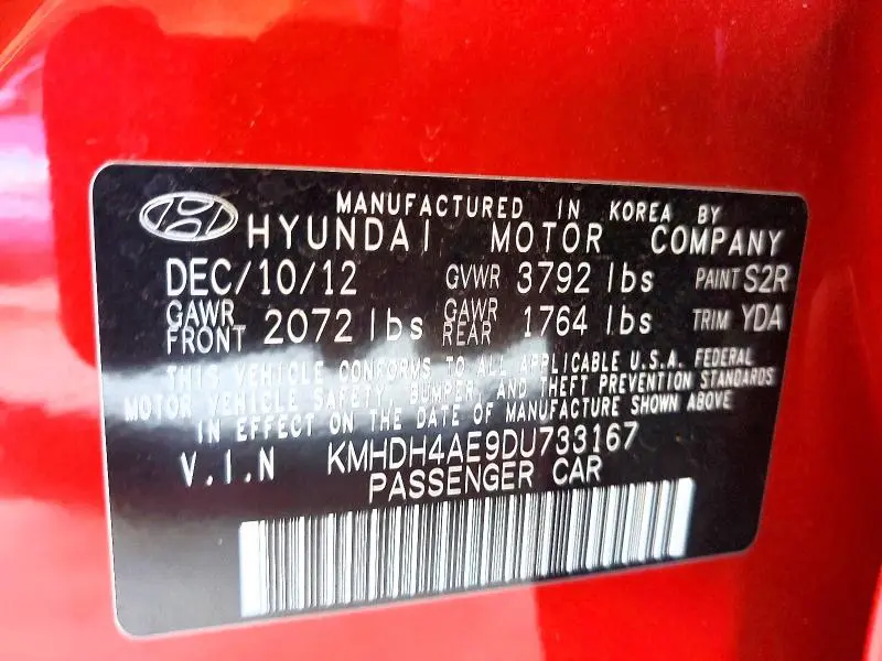 2013 HYUNDAI ELANTRA GLS  