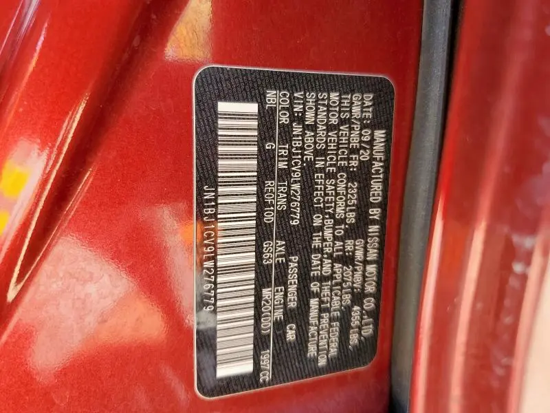 2020 NISSAN ROGUE SPORT S  