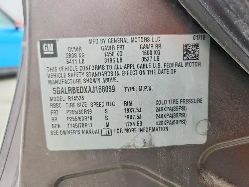2010 BUICK ENCLAVE CXL  