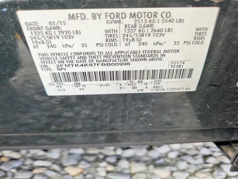 2015 FORD EDGE TITANIUM  