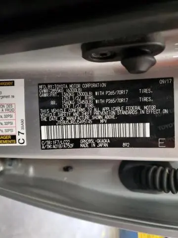 2018 TOYOTA 4RUNNER SR5/SR5 PREMIUM  