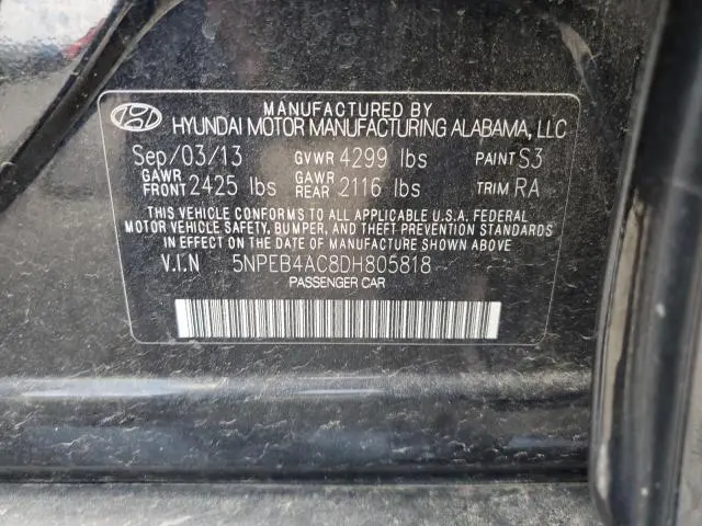 2013 HYUNDAI SONATA GLS  