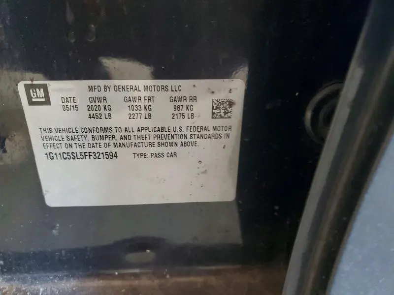 2015 CHEVROLET MALIBU 1LT  