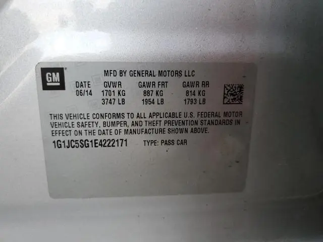 2014 CHEVROLET SONIC LT  