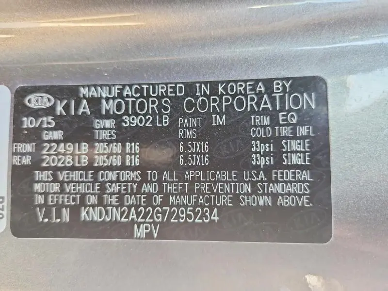 2016 KIA SOUL BASE  