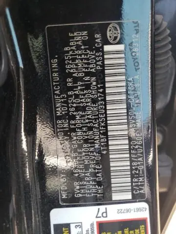 2014 TOYOTA CAMRY L  