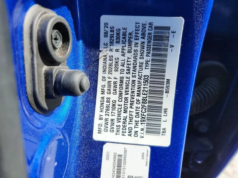 2020 HONDA CIVIC SPORT  