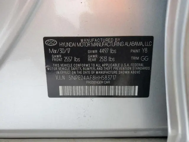 2017 HYUNDAI SONATA SE  