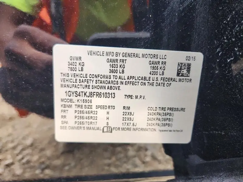 2015 CADILLAC ESCALADE ESV PREMIUM  