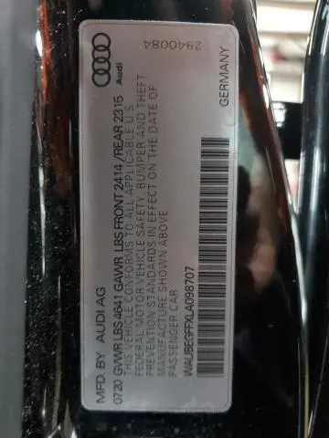 2020 AUDI A3 S-LINE PREMIUM  