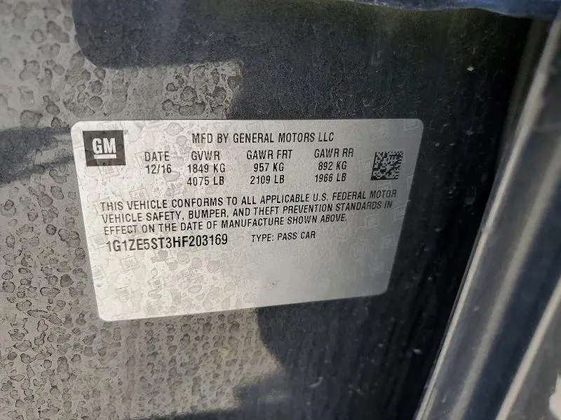 2017 CHEVROLET MALIBU LT  