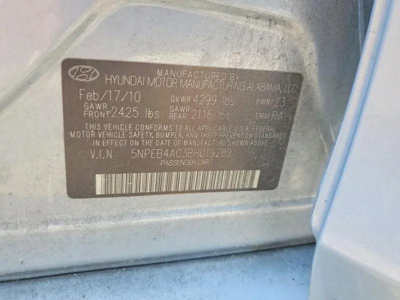 2011 HYUNDAI SONATA GLS  