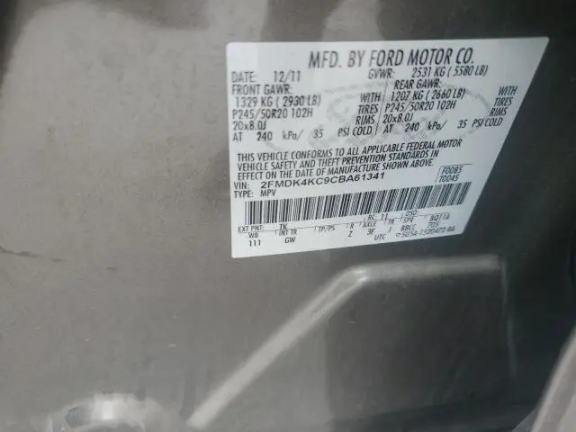 2012 FORD EDGE LIMITED  