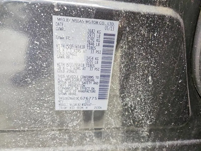 2013 NISSAN PATHFINDER S  