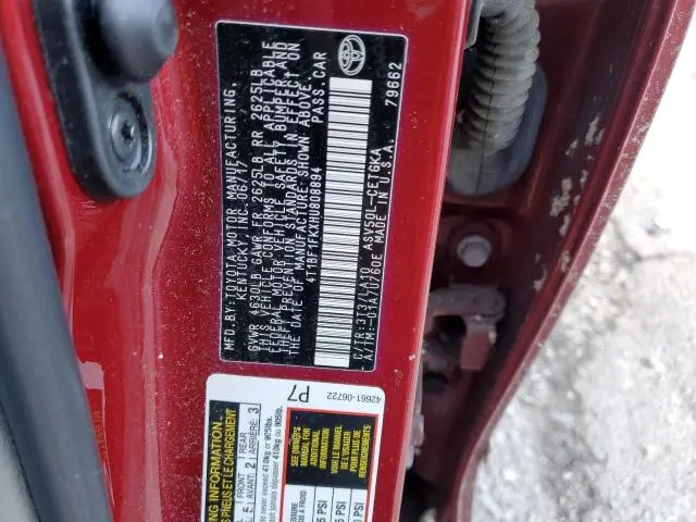 2017 TOYOTA CAMRY LE  