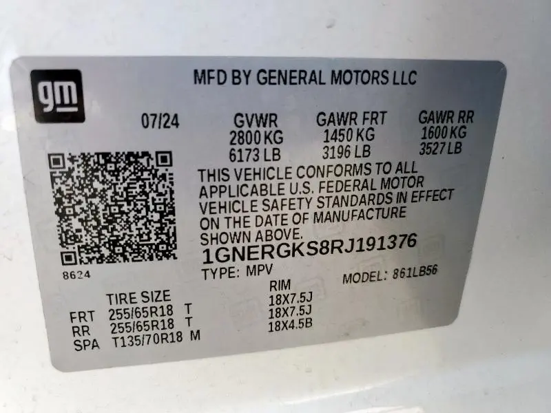 2024 CHEVROLET TRAVERSE LT  
