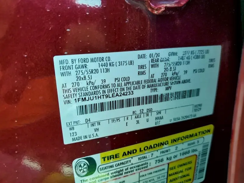 2020 FORD EXPEDITION XLT  