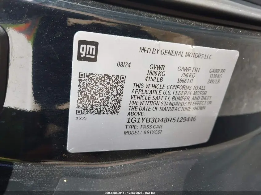 2024 CHEVROLET CORVETTE STINGRAY RWD  2LT