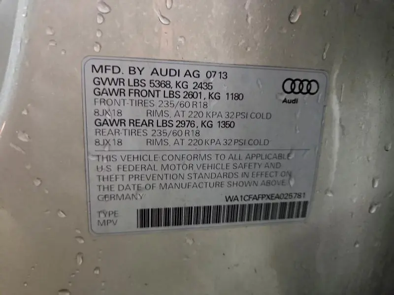 2014 AUDI Q5 PREMIUM  