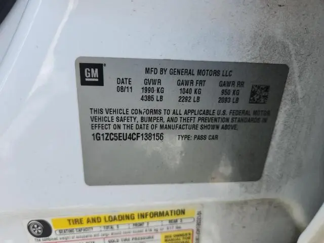 2012 CHEVROLET MALIBU 1LT  
