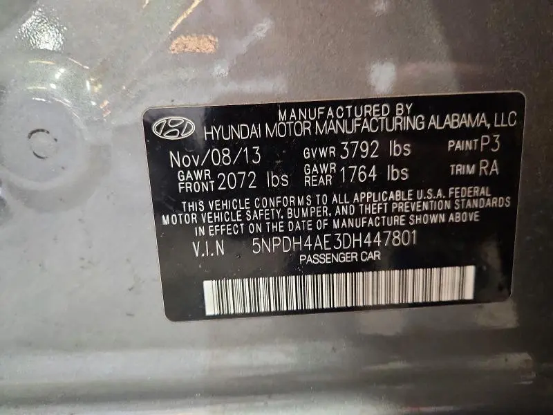 2013 HYUNDAI ELANTRA GLS  